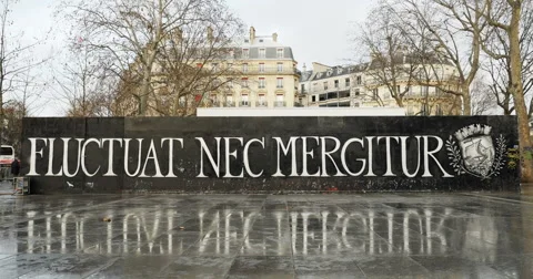 Fluctuat Nec Mergitur in Place de la Republique, Paris Stock Footage 59241021