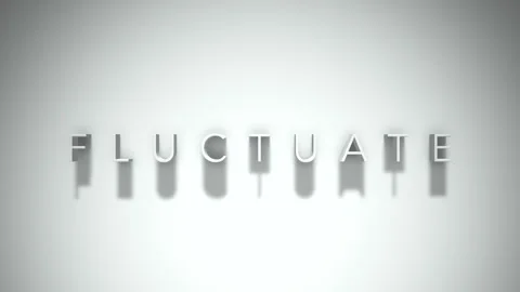 Fluctuate 3D title animation with shadows on a white background Video stock 297509848