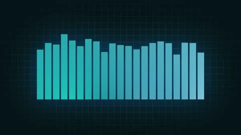 A fluctuating bar graph. Stock Footage 232749124