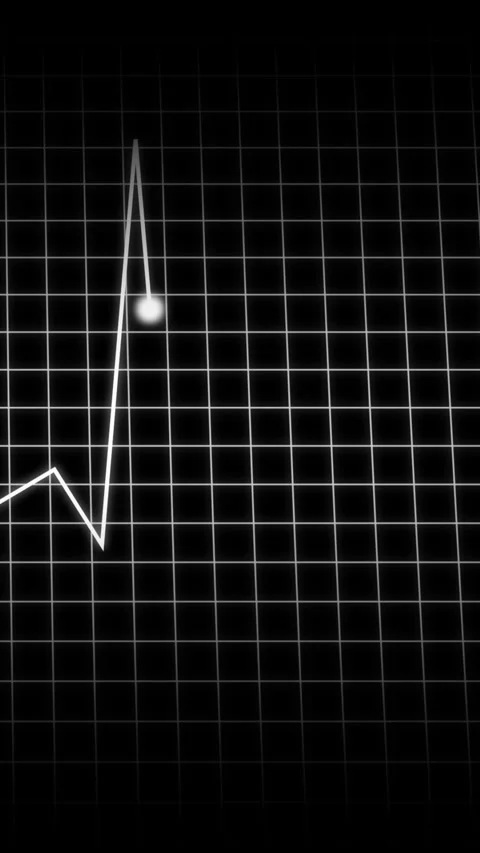 Fluctuating line graph on grid background Stock Footage 337461541