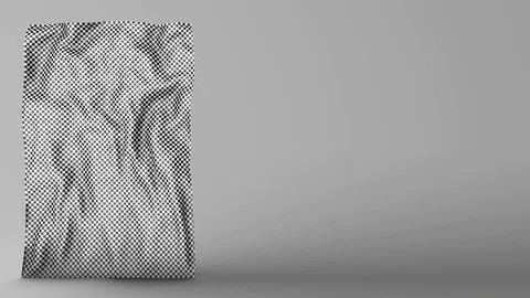 Fluctuation of cloth with a texture of a chess Board Stock Footage 114239017