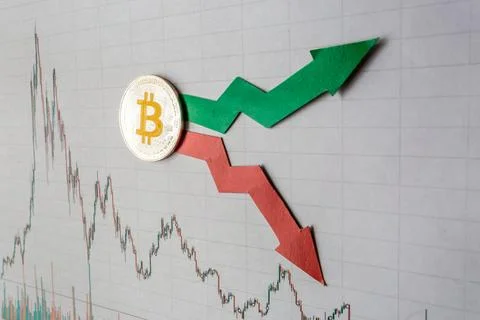 Fluctuations and forecasting of exchange rates of virtual money bitcoin. Re.. Stock Photos