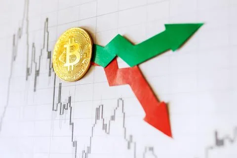 Fluctuations and forecasting of exchange rates of virtual money bitcoin. Re.. Stock Photos
