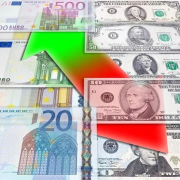 Fluctuations of exchange Stock Illustration