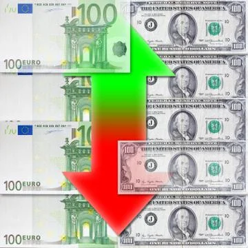 Fluctuations of exchange Stock Photos
