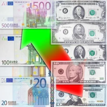 Fluctuations of exchange Stock Photos