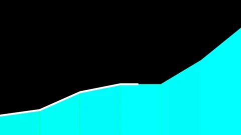 Fluctuative Graphic Chart with Glow animated financial dashboard visualizati Stock Footage 344241173