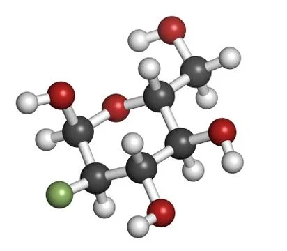 Fludeoxyglucose 18f (fluorodeoxyglucose 18f, fdg) cancer imaging diagnostic d Stock Illustration