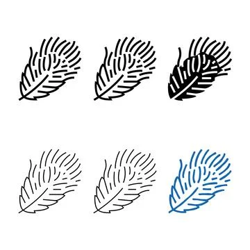 Fluff feather mix soft color icon vector Stock Illustration
