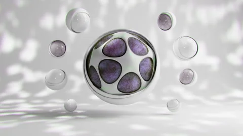 Fluffball Spinning in a 3D animation Stock Footage 253625320