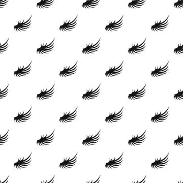 Fluffy angel wing pattern, simple style Stock Illustration