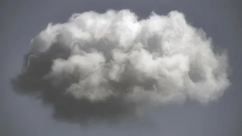 Fluffy Animated Cloud with High Condensation and Fast Time Flow Stock Footage 143833849