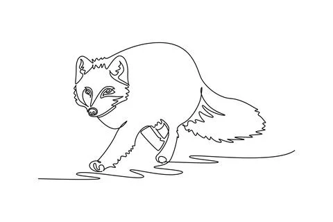 Fluffy Arctic fox prowling forward through the snow, its bushy tail Ilustração Stock