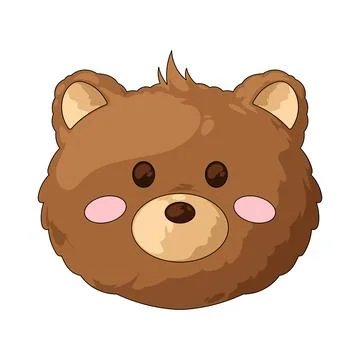 Fluffy bear illustration Stock Illustration