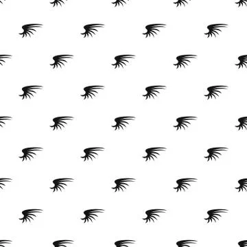 Fluffy birds wing pattern, simple style Stock Illustration