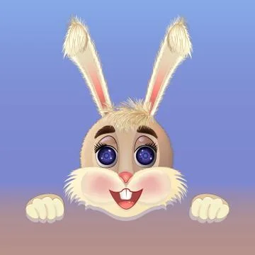 Fluffy bunny rabbit Stock Illustration