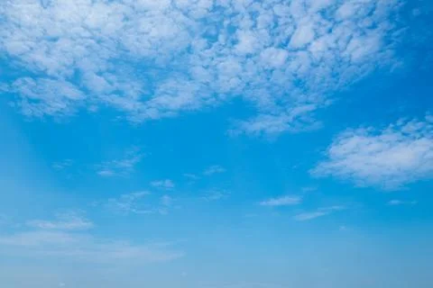 Fluffy cloud on blue sky day Stock Photos