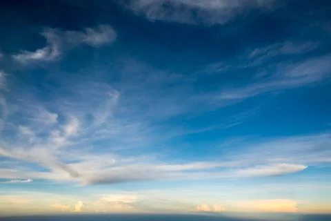 Fluffy cloud on blue sky Stock Photos
