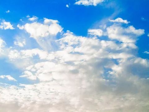 Fluffy Cloud with blue sky Stock Photos