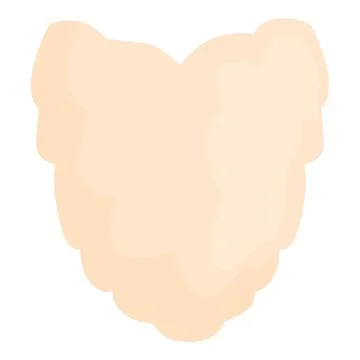 Fluffy cloud creating a heart shape with pastel colors Illustrazione stock