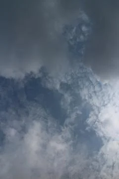 Fluffy Cloud, Cumulus , on the Clear Blue Sky, Summer Holidays Stock Photos