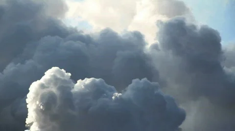 Fluffy cloud formations Stock Footage 702964