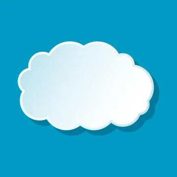 Fluffy cloud icon Illustrazione stock