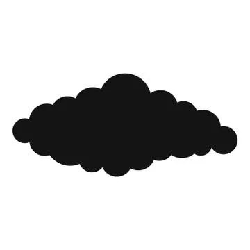 Fluffy cloud icon, simple style. Illustrazione stock