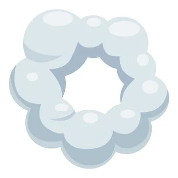 Fluffy cloud ring creating a soft circular frame イラスト素材