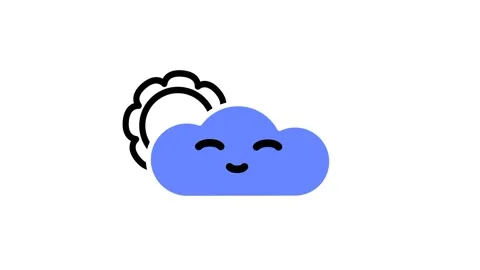 Fluffy Cloud Smile Stock Footage 335815450