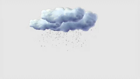 Fluffy cloud with snowflakes on a black background Stock Footage 294262916