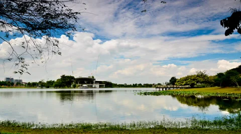 Fluffy cloud timelapse Stock Footage 32324635