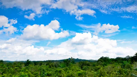 Fluffy cloud timelapse Stock Footage 32324637