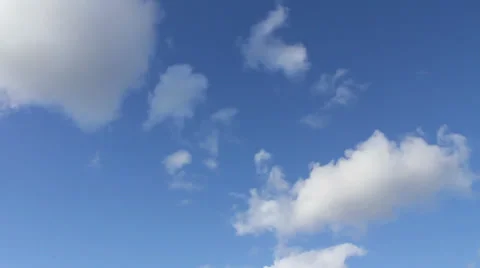 Fluffy Cloud Timelapse Stock Footage 34496461