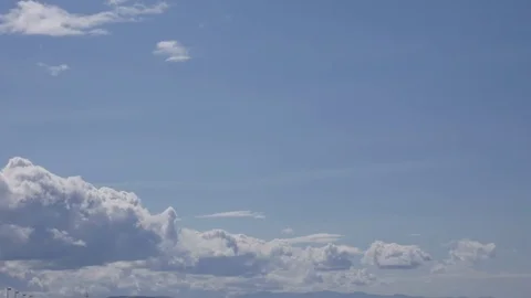 Fluffy Cloud Timelapse Stock Footage