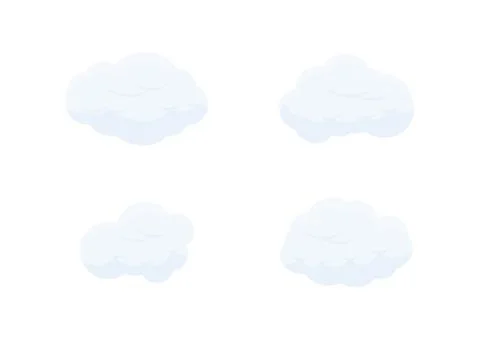 Fluffy cloud vector isolated on white background Stock Illustration