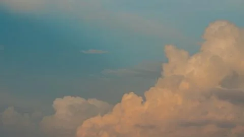 Fluffy cloud,cloudy blue sky  and sunset,sunshine Stock Photos