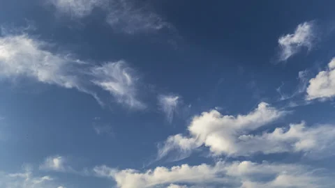 Fluffy clouds and blue sky Timelapse. Stock Footage 278082390