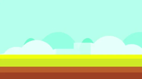 Fluffy Clouds and Yellow Field Stock Footage 335633236