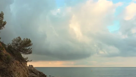 Fluffy clouds on blue sky as background Stock-Footage 248570484