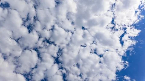 Fluffy Clouds Blue Sky Cloudscape Nature Background Stock Photos