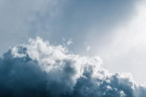 Fluffy Clouds Blue Sky Cloudscape Nature Background Foto stock