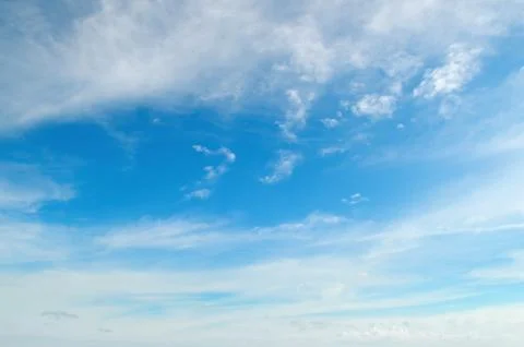 Fluffy clouds in the blue sky 스톡 사진
