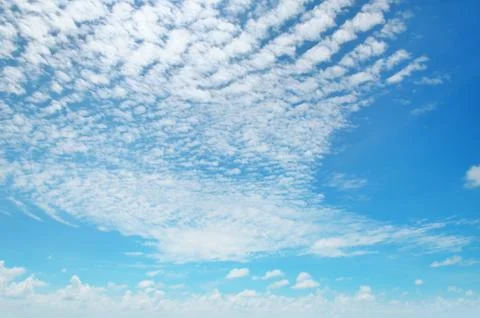 Fluffy clouds in the blue sky 스톡 사진