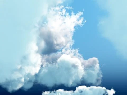 Fluffy Clouds Stock Illustration