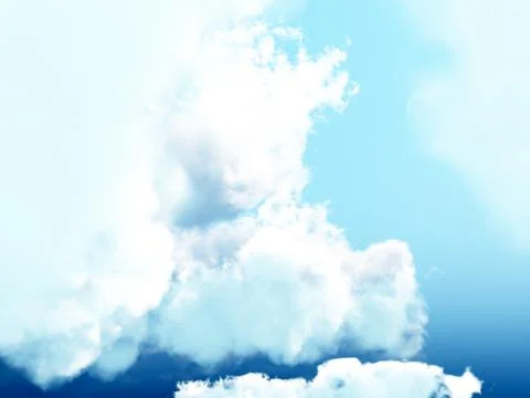 Fluffy Clouds Stock Illustration