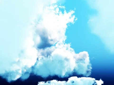 Fluffy Clouds Stock Illustration