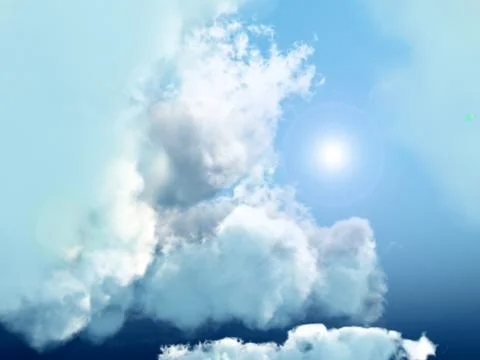 Fluffy Clouds Illustrazione stock