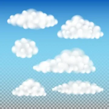 Fluffy clouds Stock Illustration