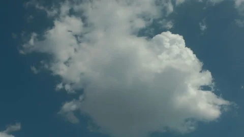 Fluffy Clouds Moving on Blue Sky Stock Footage 94888445
